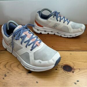 ON Women’s Size 10 Cloudrunner Undyed White Flame Running Shoes 46.98236